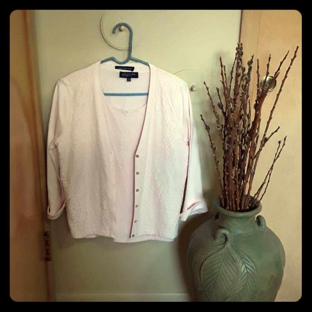 2 PC Jones New York light pink set